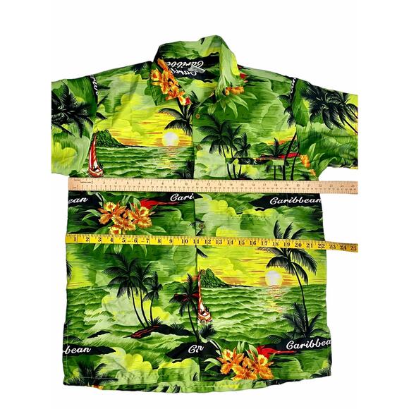 Rimas Beachwear Men’s Tropical‎ Hawaiian Short Sleeve Button Down Shirt Sz Med - Picture 6 of 9